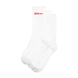 Skarpety tenisowe Wilson Crew Logo Sock 3P białe
