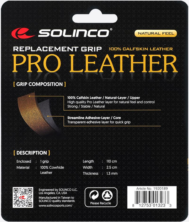 Owijka bazowa Solinco Pro Leather skórzana