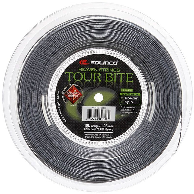 Naciąg tenisowy Solinco Tour Bite Diamond Rough szary 12m ze szpuli
