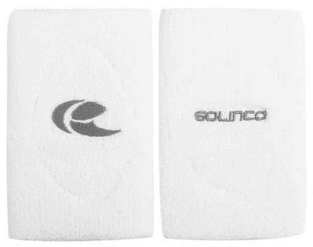 Frotki tenisowe Solinco Wristband Double Wide białe