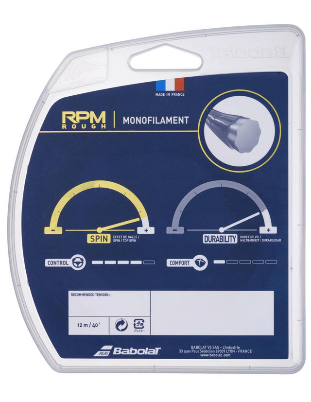 Naciąg tenisowy Babolat RPM Rough 12m czarny