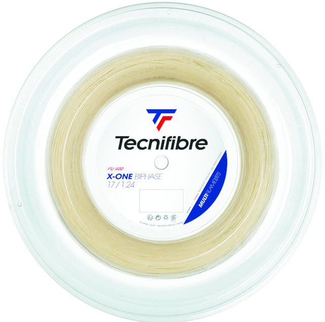 Naciąg tenisowy Tecnifibre X-One Biphase naturalny 12m ze szpuli