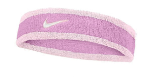 Frotka tenisowa na głowę Nike Swoosh Headband pudrowy róż