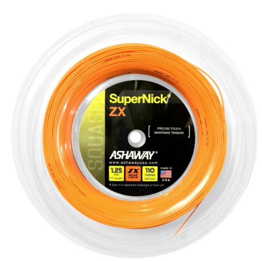 Naciąg do squasha Ashaway Super Nick ZX pomarańczowy 9,5m ze szpuli