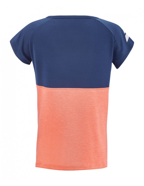 T-shirt koszulka juniorska Babolat Play Girl pomarańczowo-niebieska