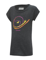 Koszulka dziewczęca Babolat Message Tee Girl szara