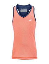 Top juniorski Babolat Play Tank Top Girl pomarańczowo-niebieski