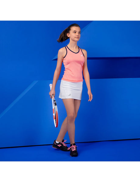 Top juniorski Babolat Play Tank Top Girl pomarańczowo-niebieski