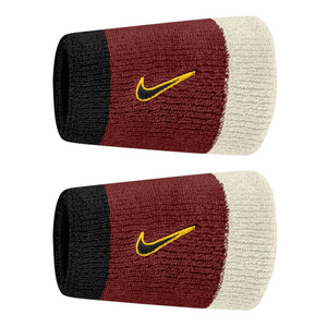 Frotki tenisowe Nike Swoosh Double-Wide burgundowe