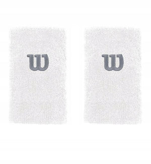 Frotki tenisowe Wilson Extra Wide W Wirstband białe