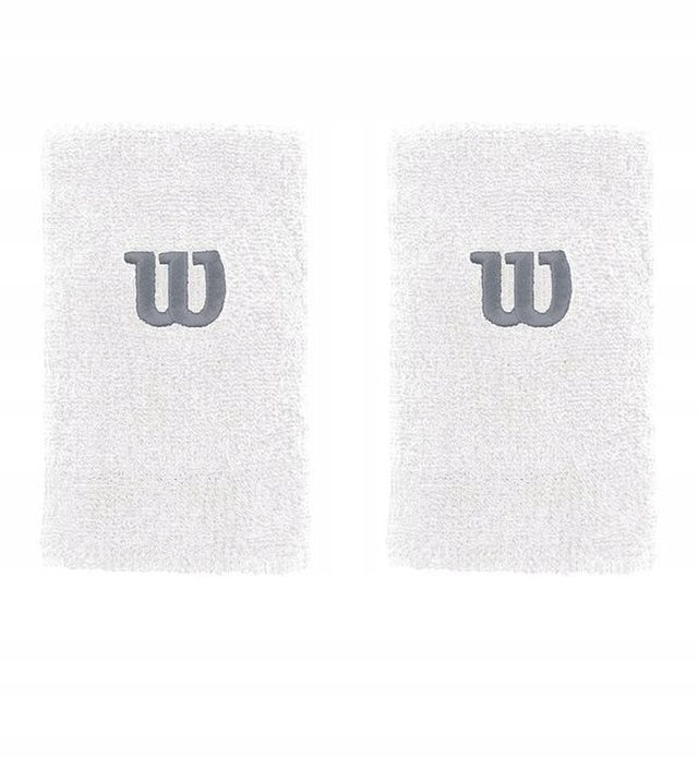 Frotki tenisowe Wilson Extra Wide W Wirstband białe