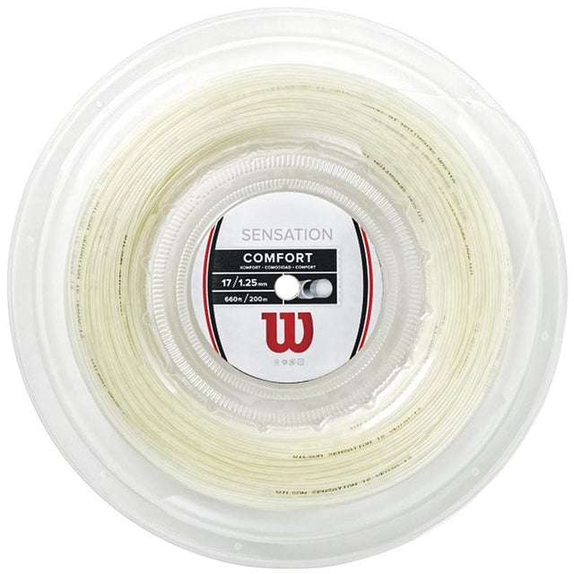 Naciąg tenisowy Wilson Sensation - naturalny ze szpuli