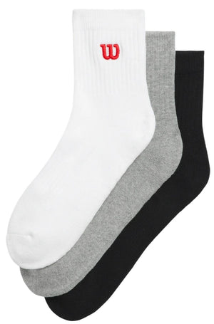 Skarpety tenisowe Wilson Quarter Top Sock 3P wielokolorowe