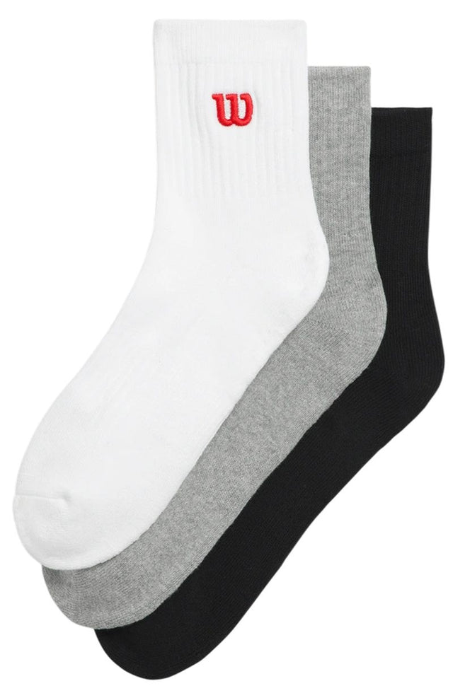 Skarpety tenisowe Wilson Quarter Top Sock 3P wielokolorowe