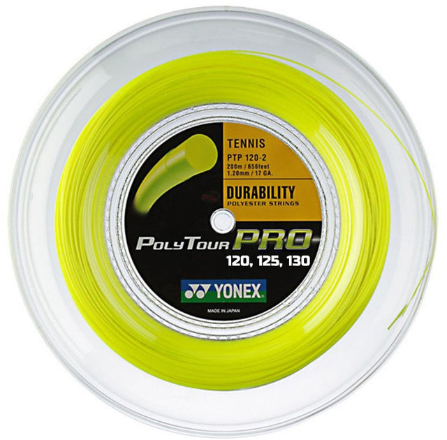 Naciąg tenisowy Yonex Poly Tour Pro żółty szpula 200m