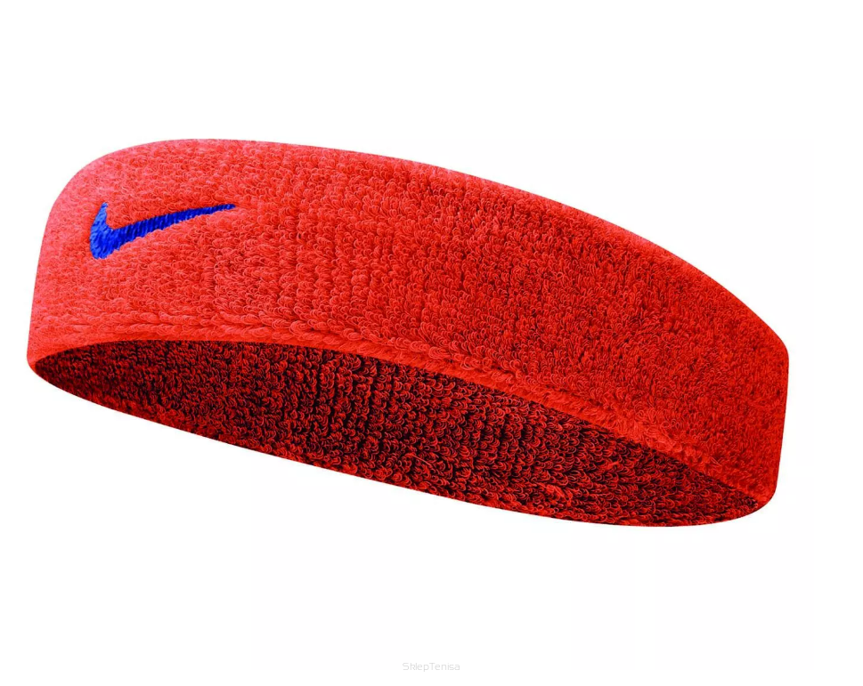 Frotka tenisowa na głowę Nike Swoosh Headband pomarańczowa