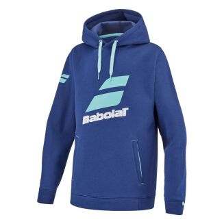 Bluza tenisowa juniorska Babolat Exercise Hood Sweat Estate Blue