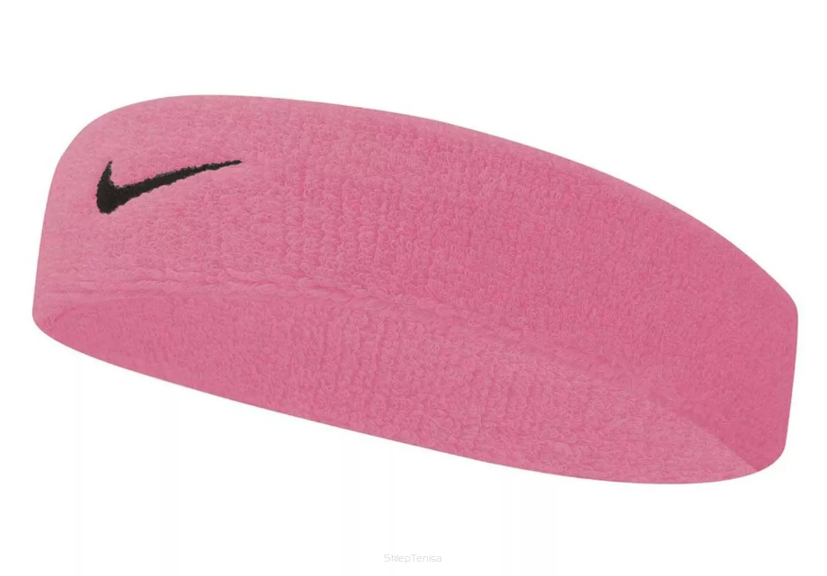 Frotka tenisowa na głowę Nike Swoosh Headband różowa