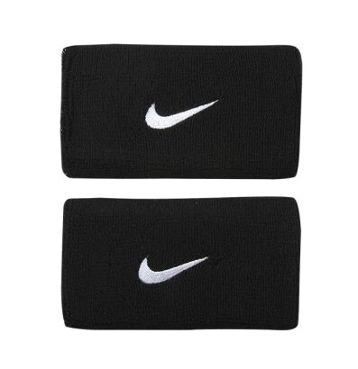 Frotki tenisowe Nike Swoosh Double-Wide czarne