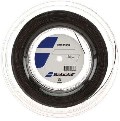 Naciąg tenisowy Babolat RPM Rough 1.30 czarny 12m ze szpuli