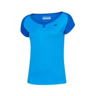 Koszulka juniorska Babolat Play Cap Sleeve Top Girl niebieska