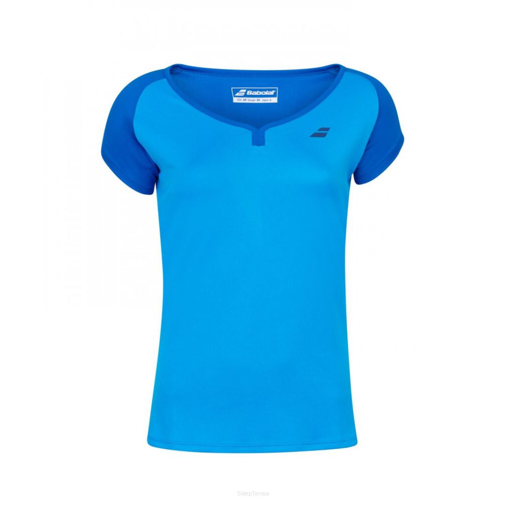 Koszulka juniorska Babolat Play Cap Sleeve Top Girl niebieska