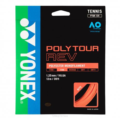 Naciąg tenisowy Yonex PolyTour Rev 12m 1,25mm orange