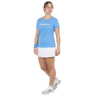 Koszulka tenisowa damska Tecnifibre Club Cotton Tee niebieska