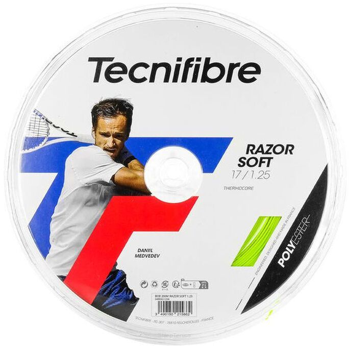 Naciąg tenisowy Tecnifibre Razor Soft 1.25 limonkowy ze szpuli