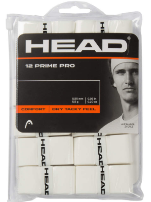 Owijki tenisowe wierzchnie Head Prime Pro x12 białe