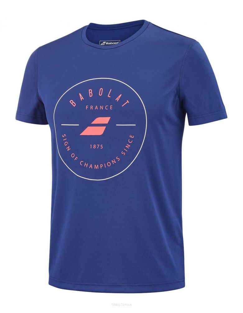 T-shirt Koszulka tenisowa Babolat Exercise Graphic- Estate Blue