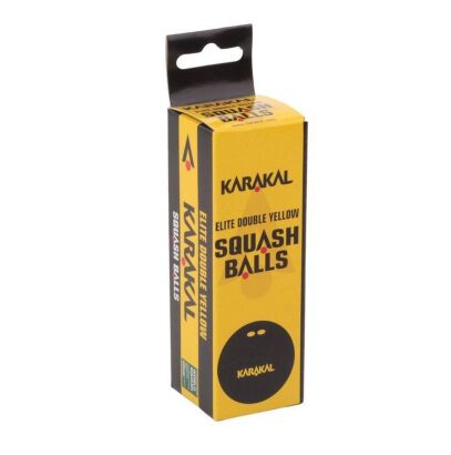 Piłki do squasha Karakal Elite podwójna żółta kropka x3