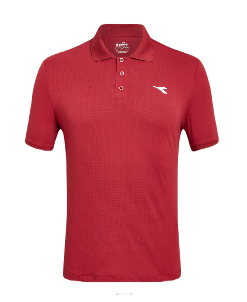 Koszulka tenisowa Diadora SS Polo Icon bordowa