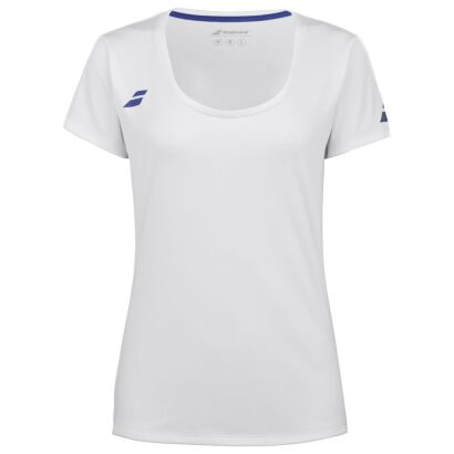 Koszulka tenisowa juniorska Babolat Play Cap Sleeve Top Girl biała