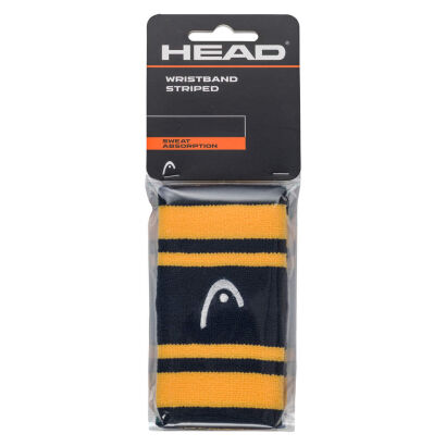 Frotka tenisowa Head Wristband Striped 5" granatowo-żółta