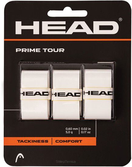 Owijki tenisowe wierzchnie Head Prime Tour x3 białe