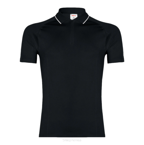 Koszulka tenisowa Wilson Team Seamless Polo 2.0 czarna