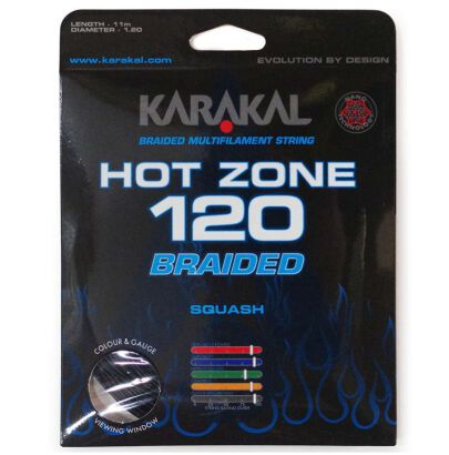 Naciąg do squasha Karakal Hot Zone Braided 1.20 czarny