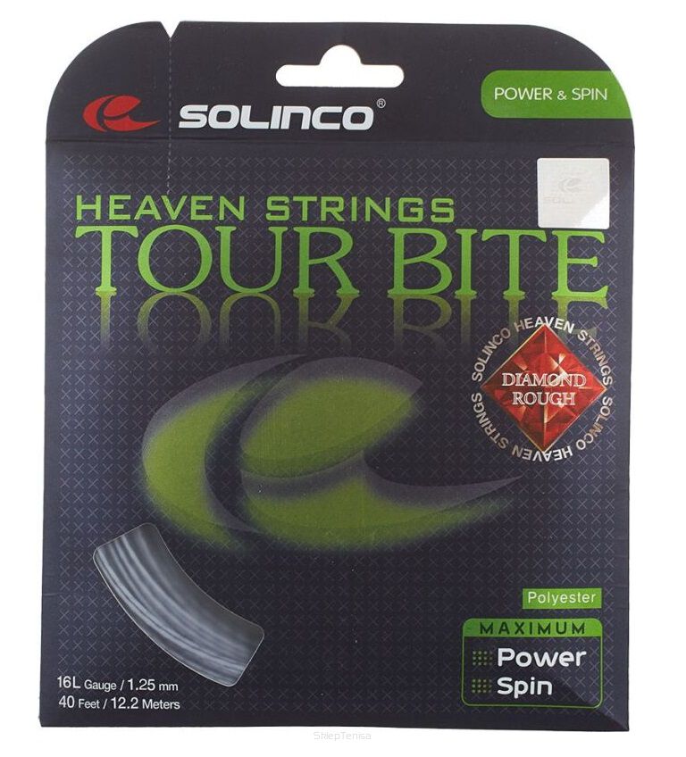 Naciąg tenisowy Solinco Tour Bite Diamond Rough 1.25 szary