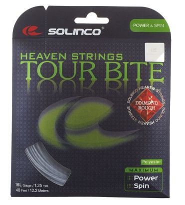 Naciąg tenisowy Solinco Tour Bite Diamond Rough 12,2m szary 1.25