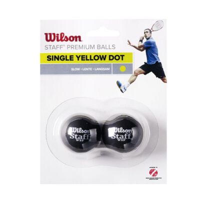 Piłki do squasha Wilson Staff Premium kropka żółta 2szt