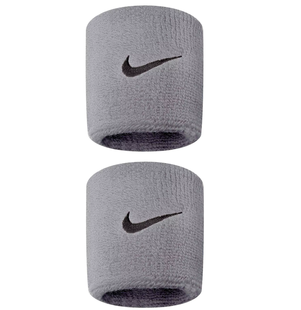 Frotka tenisowa Nike Swoosh Wristbands szara