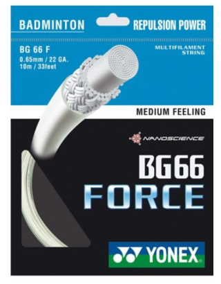 Naciąg badminton Yonex BG 66 Force biały