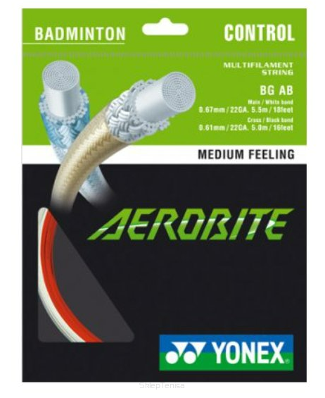 Naciąg badminton Yonex Aerobite biały/czerwony