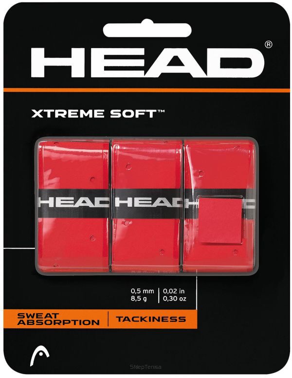 Owijki tenisowe wierzchnie Head Xtreme Soft czerwone