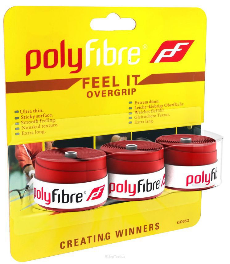 Owijki wierzchnie Polyfibre Feel It 3P - czerwone