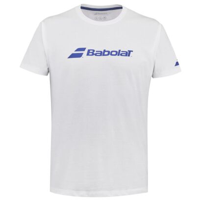 Koszulka tenisowa juniorska Babolat Exercise Tee Boy biała