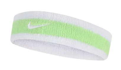 Frotka tenisowa na głowę Nike Swoosh Headband biało-miętowa