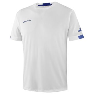 Koszulka tenisowa juniorska Babolat Play Crew Neck Tee biała