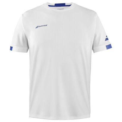 Koszulka tenisowa juniorska Babolat Play Crew Neck Tee biała